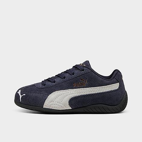 Girls' Little Kids Puma Speedcat OG Casual Shoes in New Navy/Puma White Size: 12.0 | Finish Line (US)