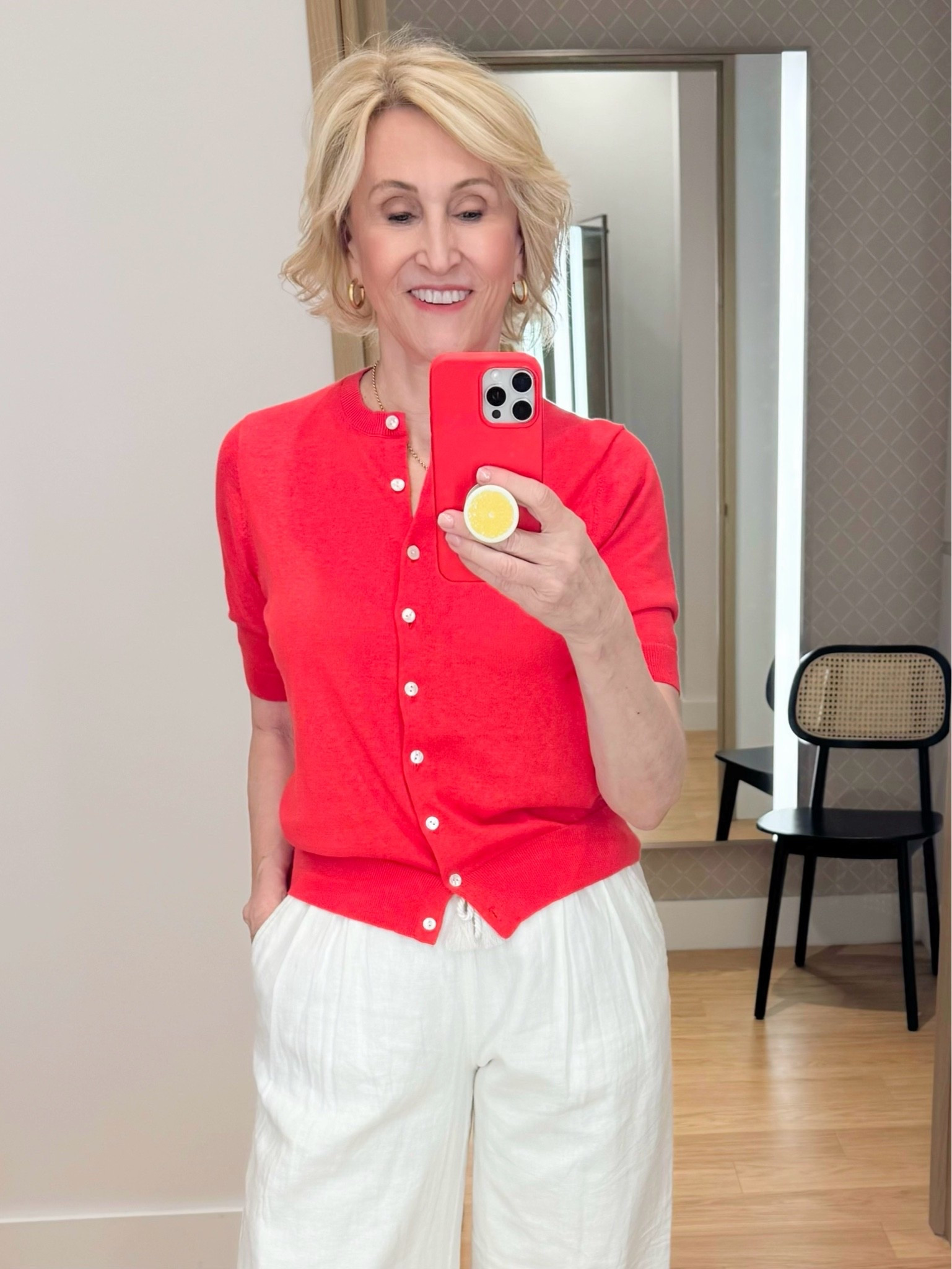 There’s something about a bold red knit that just instantly lifts an outfit ❤️

This Ann Taylor look is the perfect mix of polished and relaxed — the short sleeve knitted top brings all the colour and confidence, while the linen pants soften everything with that easy, breathable feel we all reach for in warmer weather. It’s simple, but in that “quietly put-together” way that always feels right.

I love outfits like this because they do the most with the least effort… just two pieces and you’re out the door feeling like yourself, but a little more elevated.

#LTKSeasonal #LTKOver40 #LTKootd