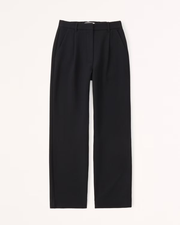 Women's Tailored Relaxed Straight Pants | Women's Office Approved | Abercrombie.com | Abercrombie & Fitch (US)