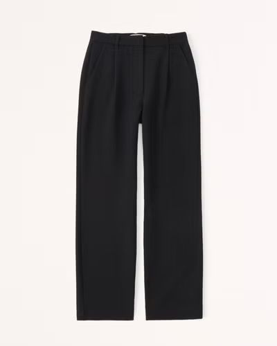 Tailored Relaxed Straight Pant | Abercrombie & Fitch (UK)