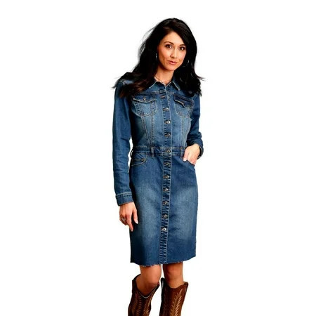 Stetson Western Dress Womens L/S Denim M Blue 11-057-0202-6080 BU | Walmart (US)