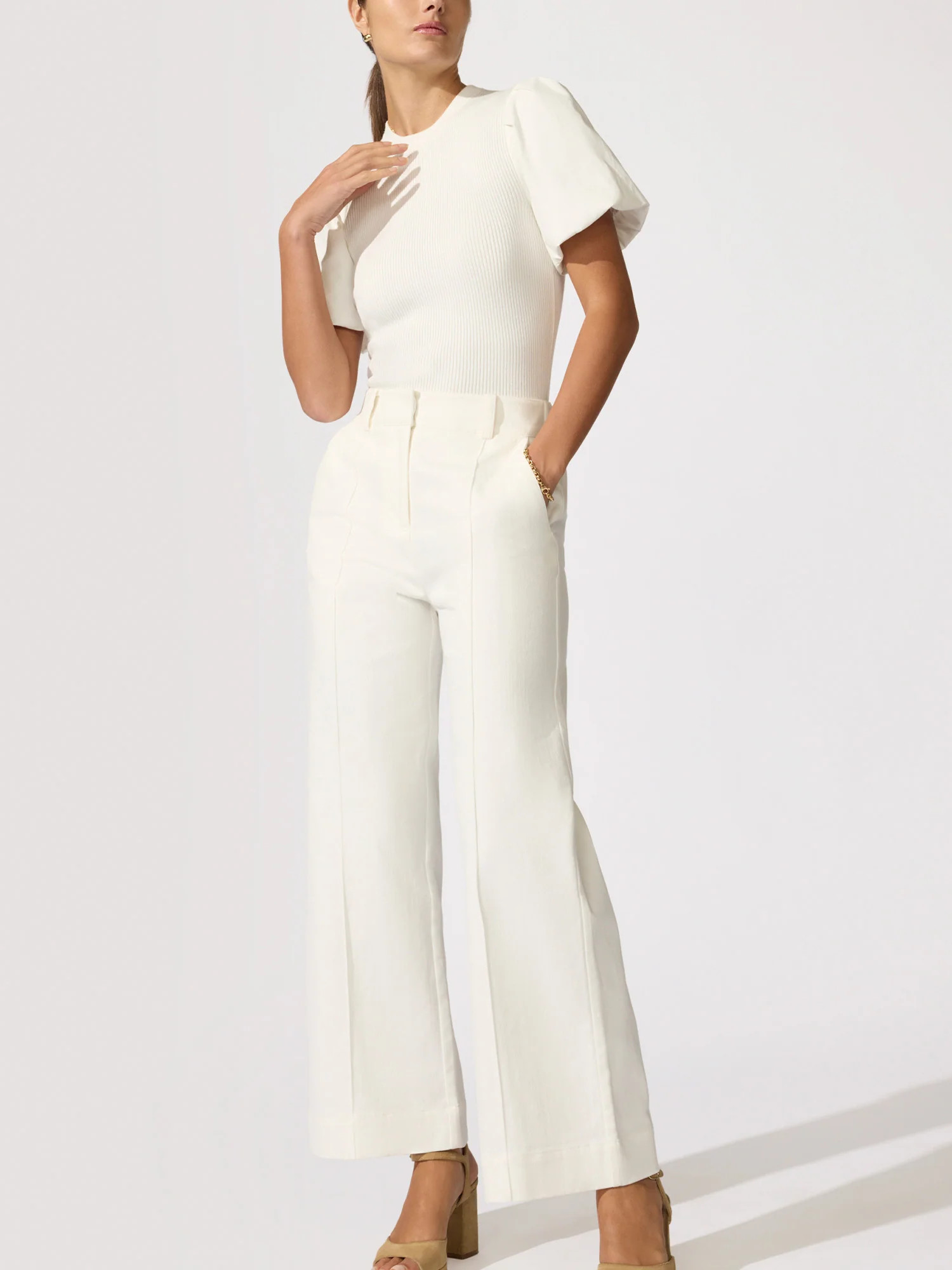 Women's Nico Pant in Ivory | Brochu Walker | Brochu Walker