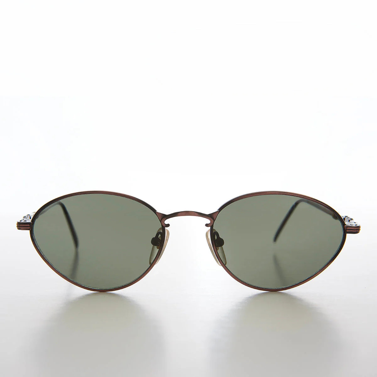 Simple Oval Minimal Vintage Sunglasses - Torres Copper | Casual Chic Boutique