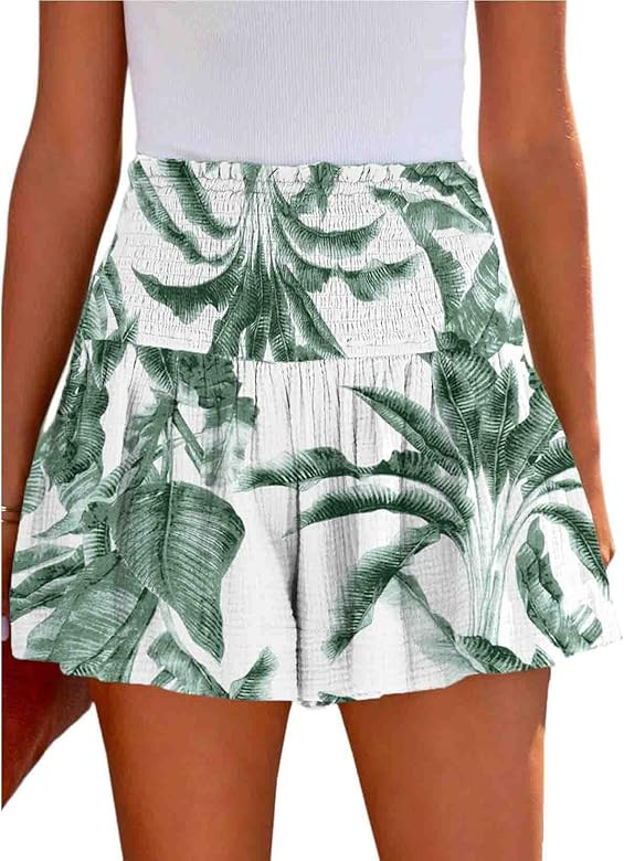 YAV Women Shorts for Summer High Waisted Shorts Cute Beach Casual Shorts S-XL | Amazon (US)