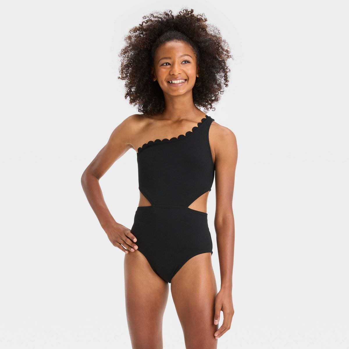 Girls' Sweet Scallop One Piece Swimsuit - art class™ | Target