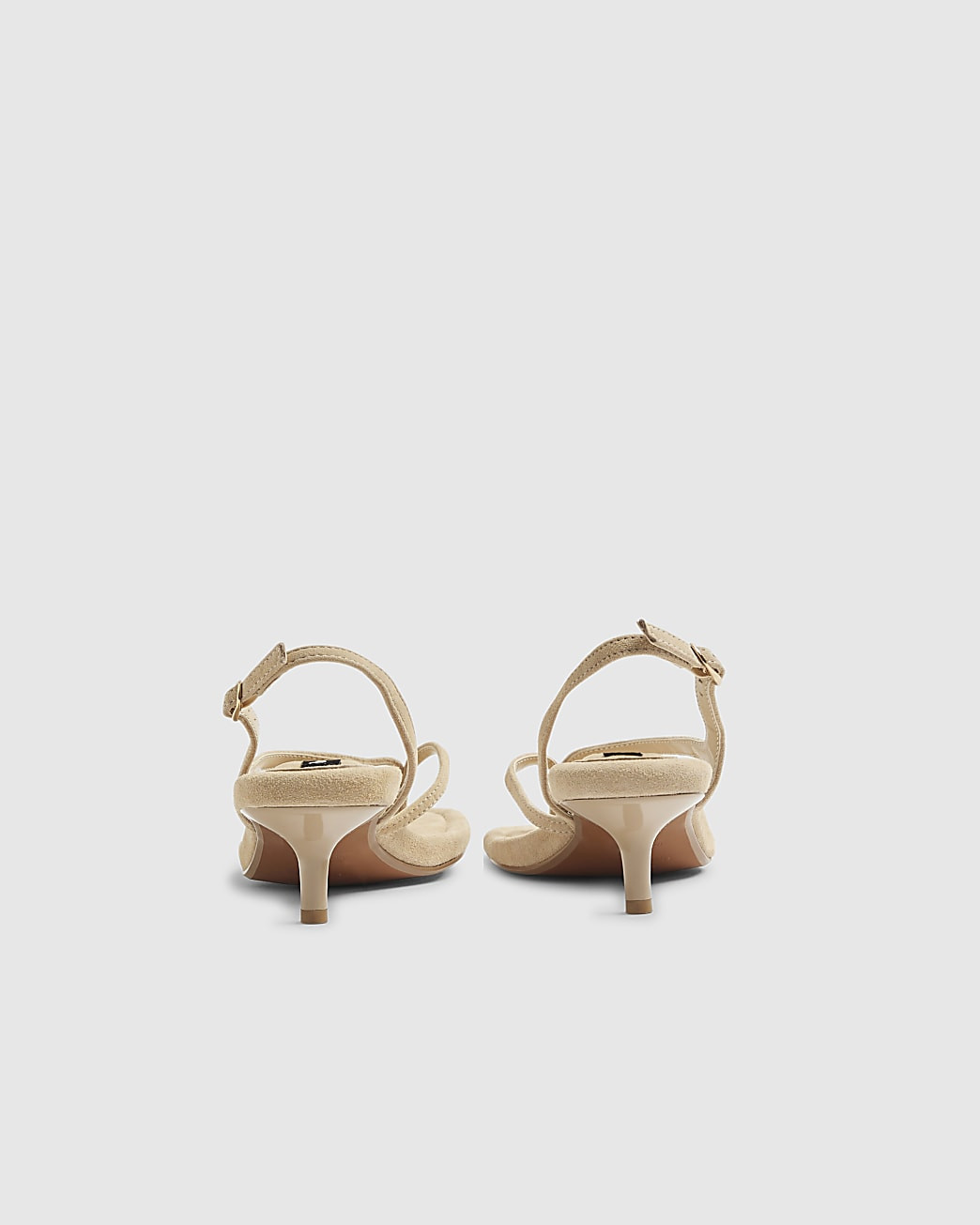 Beige Suede Toe Thong Heeled Sandals | River Island UK & IE