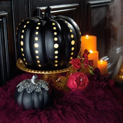 Black Illuminated Pumpkin | Grandin Road