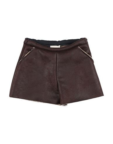 Douuod Kid Girl Shorts & Bermuda Shorts Dark brown Size 14 Polyester | YOOX (US)