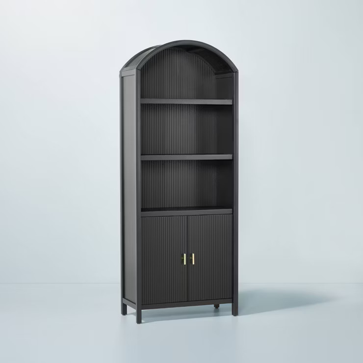 Grooved Wood Arch Bookcase Cabinet - Hearth & Hand™ with Magnolia | Target