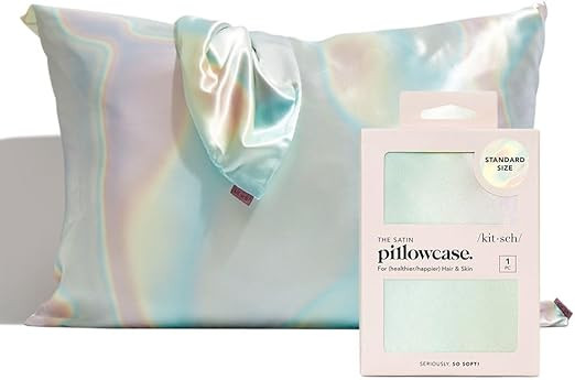 Kitsch Satin Pillowcase for Hair & Skin - Softer Than Silk Pillowcase for Hair and Skin | Cooling... | Amazon (US)