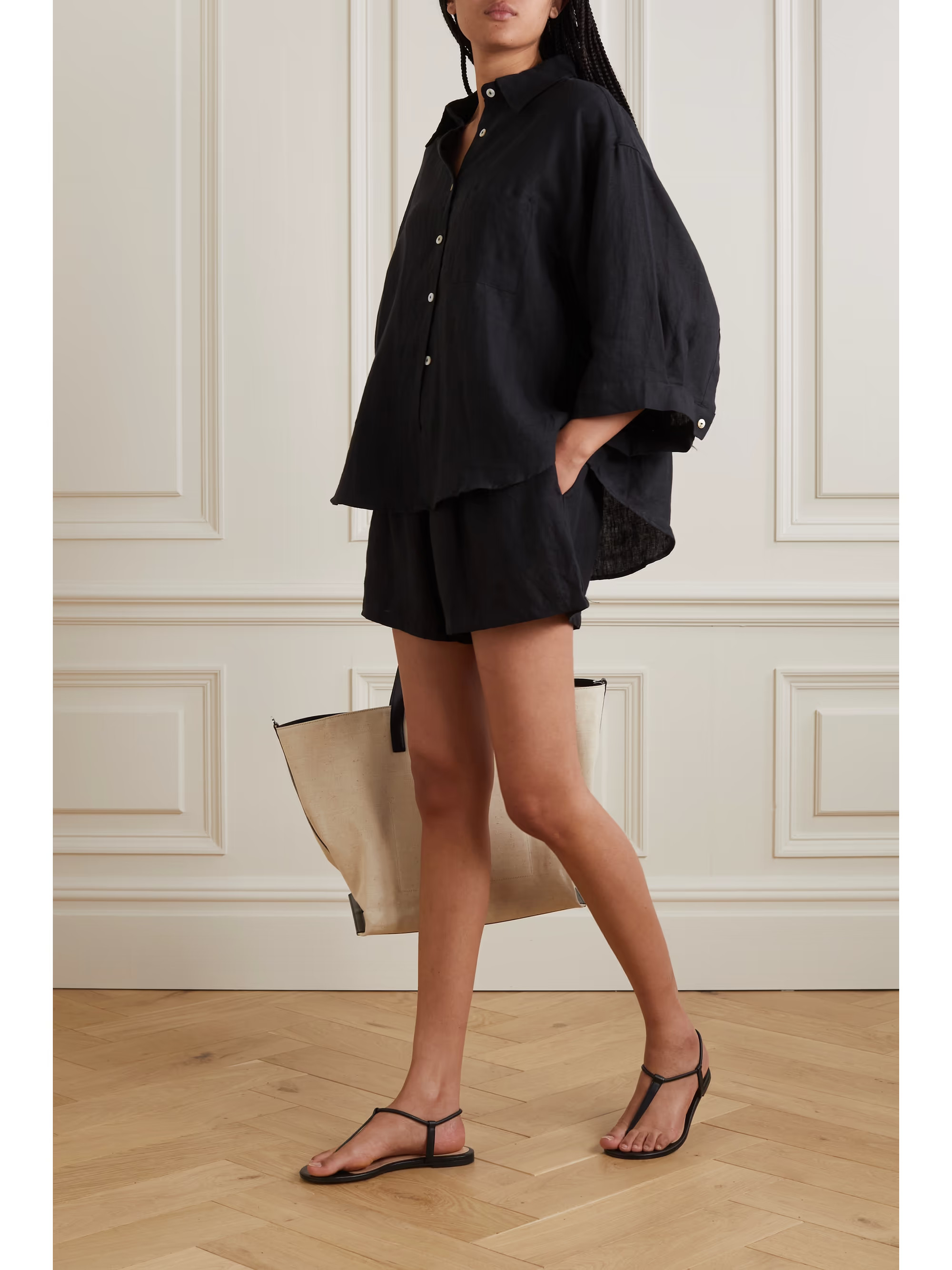 The 03 washed-linen shirt and shorts set | NET-A-PORTER (US)