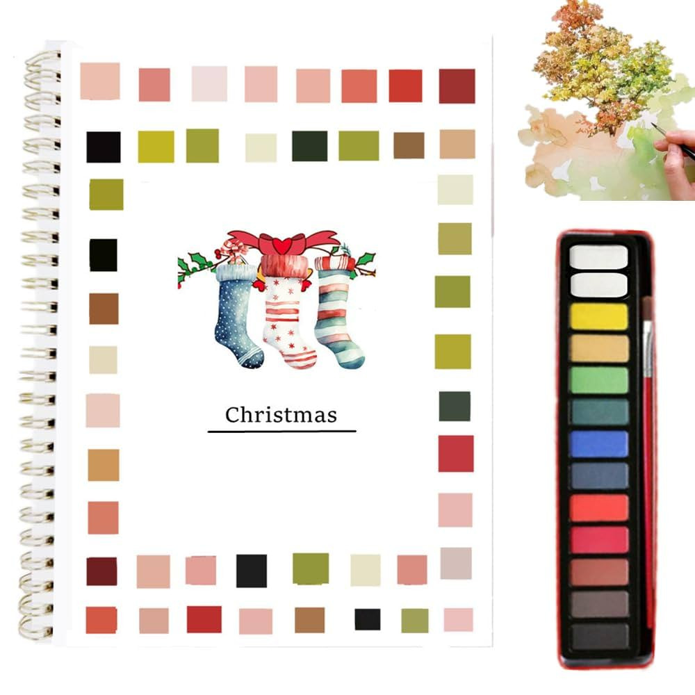 Watercolor Workbooks Coloring Book Beginner Friendly Painting Kit Easy Nature Scenes Paint Set Ar... | Amazon (US)