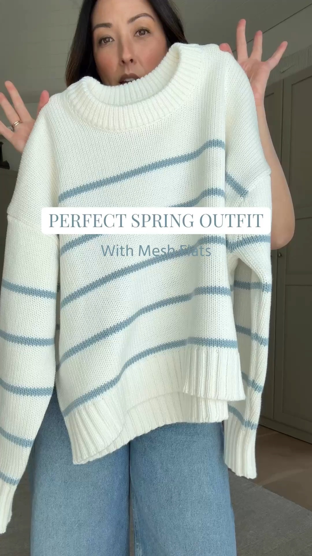 Spring Shoes Checklist: Mesh Flat! Mesh flats are so flattering on the leg and really add some fun to a ballet flat look. These pair so well with dresses, too!

Quince sweater small - selling out fast, linking other baby blue sweaters. 
Everlane box cut tee
Citizens of Humanity Ayla jeans  24 - Size down
Loeffler Randall flats 5 - need the 5.5. Also run narrow
The Row Park tote medium
Celine sunglasses
Quince earrings
Dorsey James necklace 15"

#LTKPetite #LTKmomlife #LTKgrwm