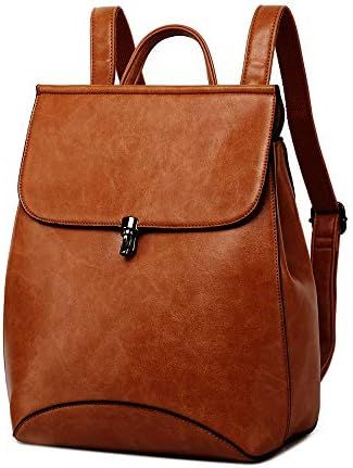 Fashion Shoulder Bag Rucksack PU Leather Women Girls Ladies Backpack Travel bag (brown) | Amazon (US)