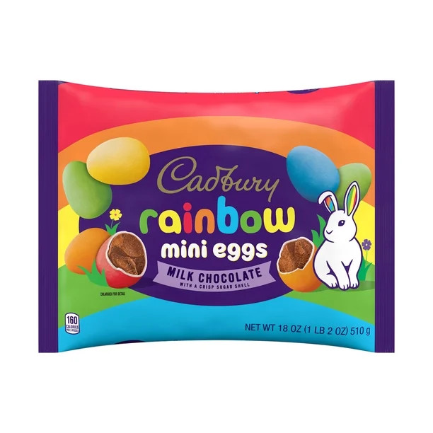 Cadbury, Mini Eggs Milk Chocolate with a Crisp Sugar Shell Treats, Easter Candy, 18 oz, Bag - Wal... | Walmart (US)