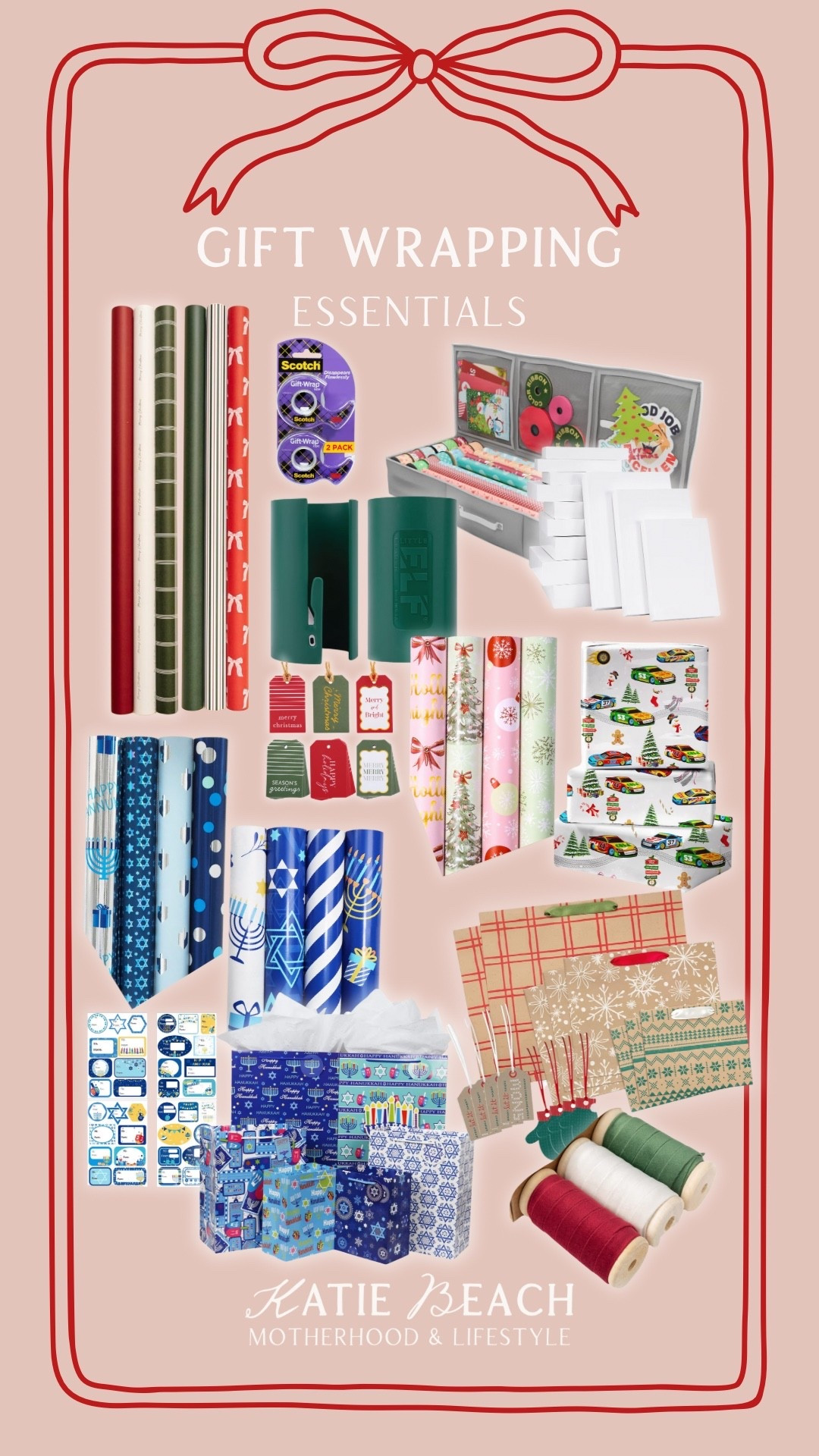 Holiday gift wrapping essentials! 
Hanukkah gifts, Christmas gifts, holiday, seasonal, gift wrapping storage

#LTKSeasonal #LTKHoliday #LTKGiftGuide