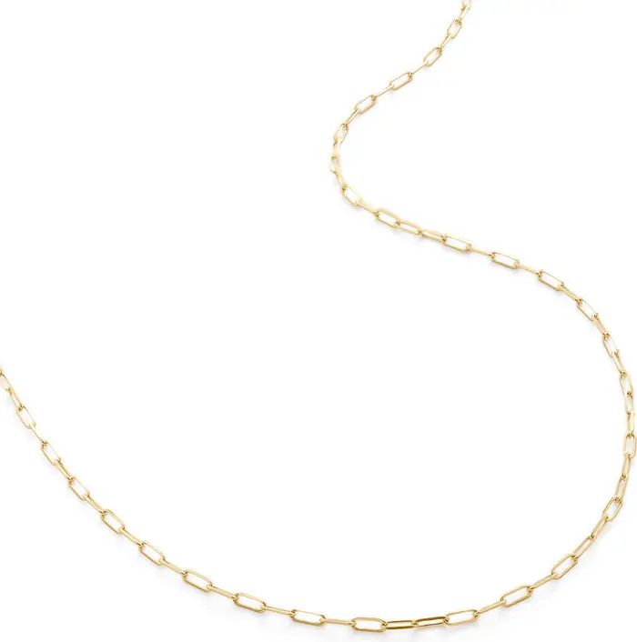 Monica Vinader 14K Gold Paper Clip Chain Necklace | Nordstrom | Nordstrom