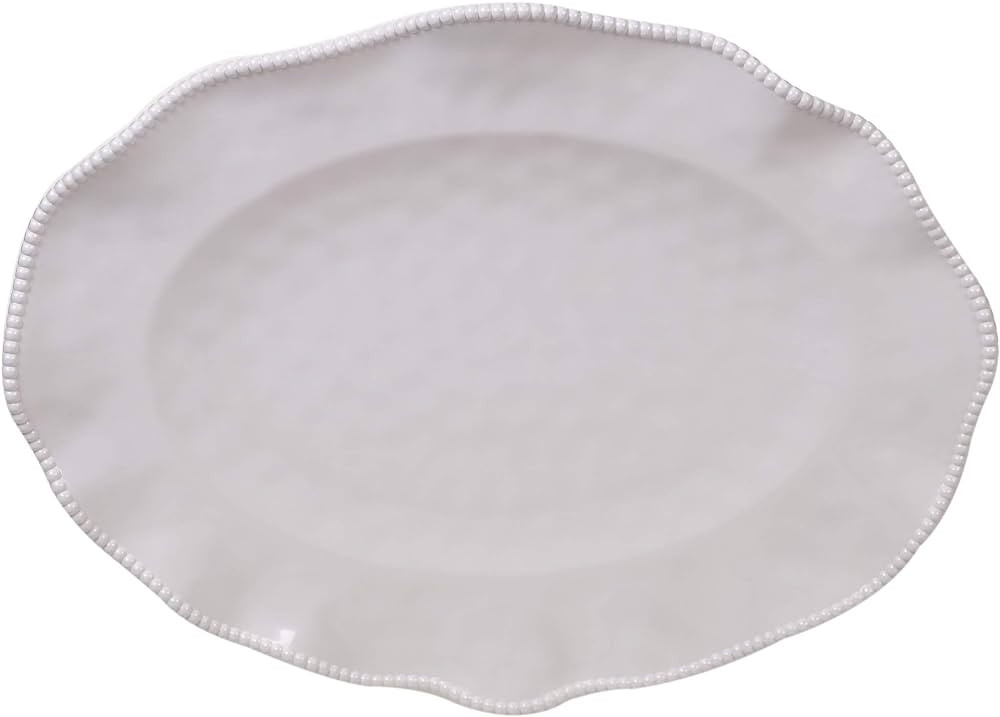 Amazon.com | Certified International Perlette Cream Oval Platter 18" x 13.5" Servware, Accessorie... | Amazon (US)