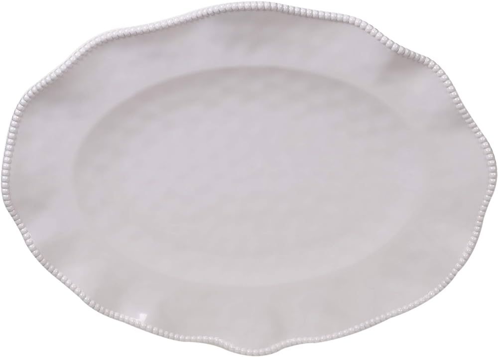 Amazon.com | Certified International Perlette Cream Oval Platter 18" x 13.5" Servware, Accessorie... | Amazon (US)