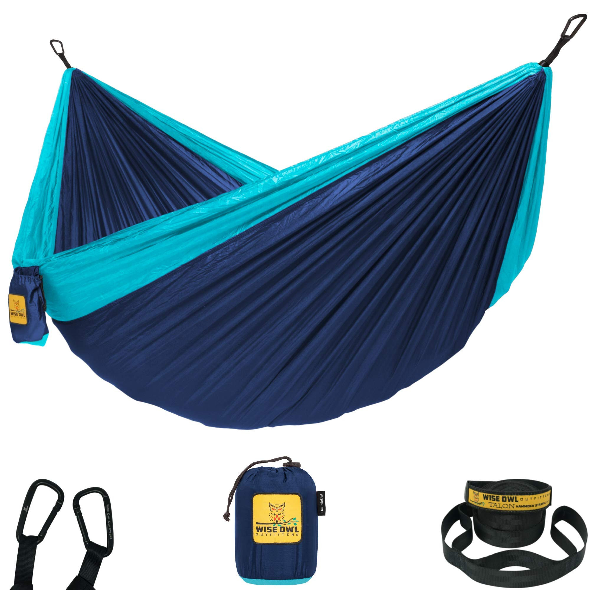 Wise Owl Outfitters Camping Hammock – 500lbs Portable Hammock with Tree Straps - Travel, Backpa... | Amazon (US)
