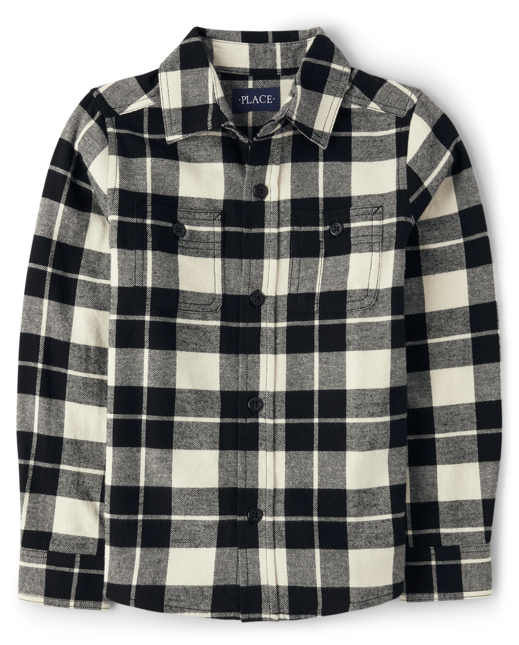 Boys Matching Family Plaid Flannel Button Up Shirt - hay stack | The Children's Place