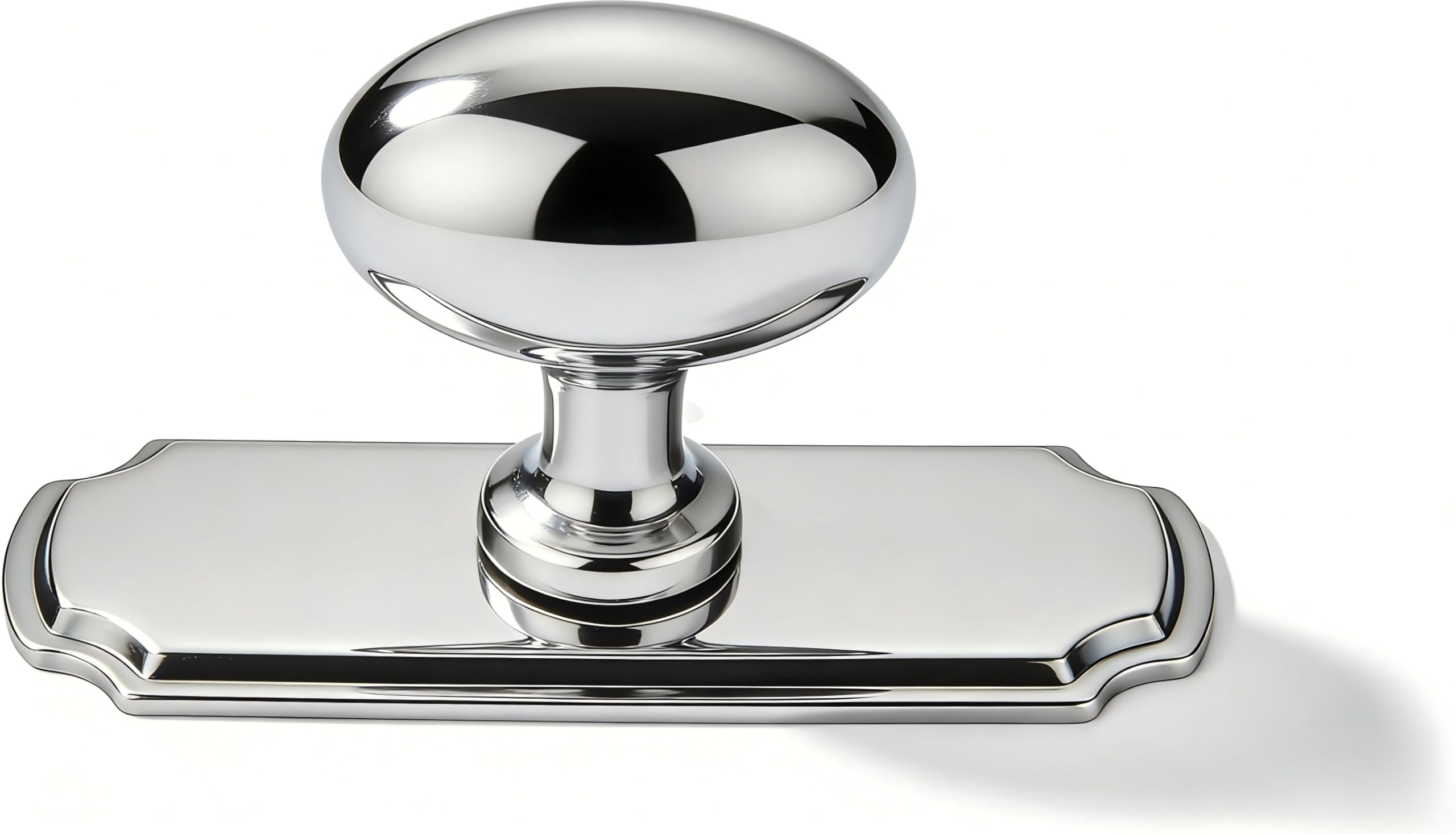 khtumeware 2 Pack Polished Nickel Cabinet knobs with blackplate Solid Heavy Duty Bifold Closet Door Knobs with Backplate Hardware for Kitchen Bathroom and Dressing Table | Amazon (US)