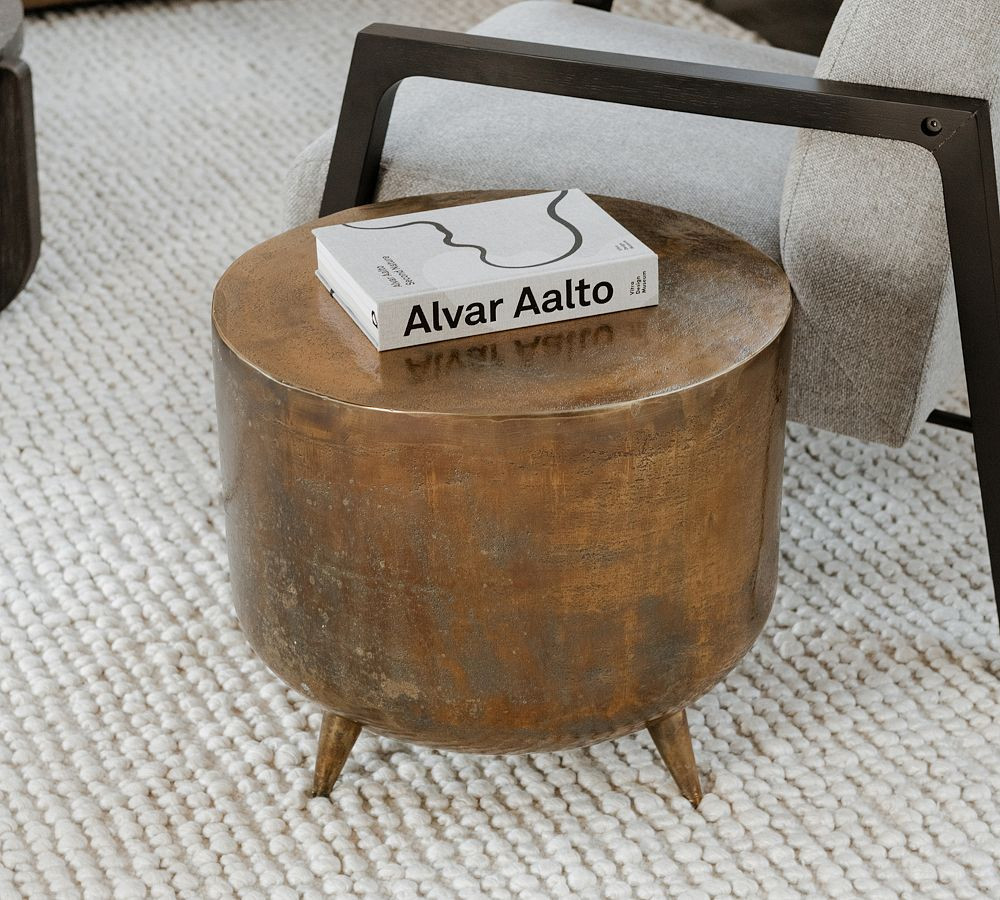 Celina Round Metal Accent Table (19") | Pottery Barn (US)