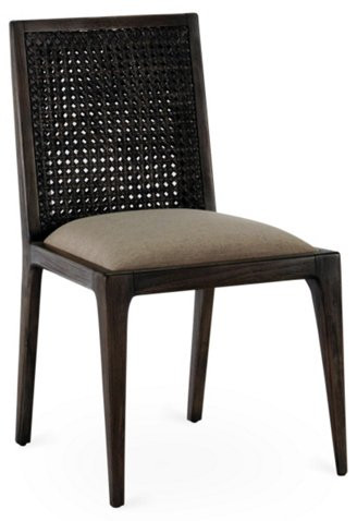 Messina Caned Side Chair, Dark Brown | One Kings Lane