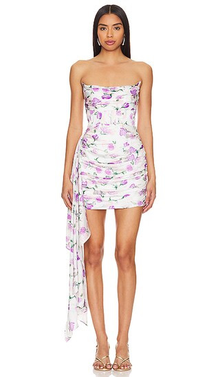 Caroline Corset Dress in Lilac Floral | Revolve Clothing (Global)