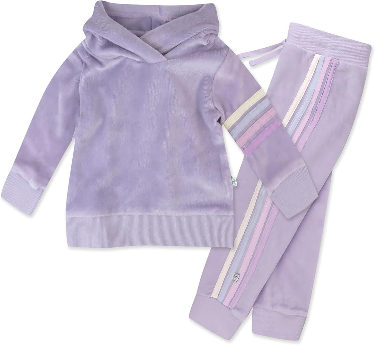 HonestBaby Velour Pullover Hoodie and Zip Front Sweatshirt and Jogger Sweatpants Set | Amazon (US)