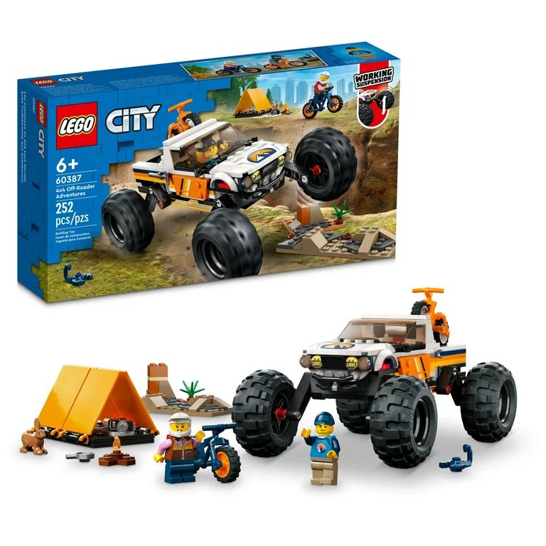 LEGO City 4x4 Off-Roader Adventures 60387 Building Toy - Camping Set Including Monster Truck Styl... | Walmart (US)