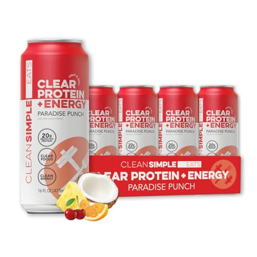 Clear Protein + Energy Paradise Punch 16 oz Can - 12 Pack | Amazon (US)