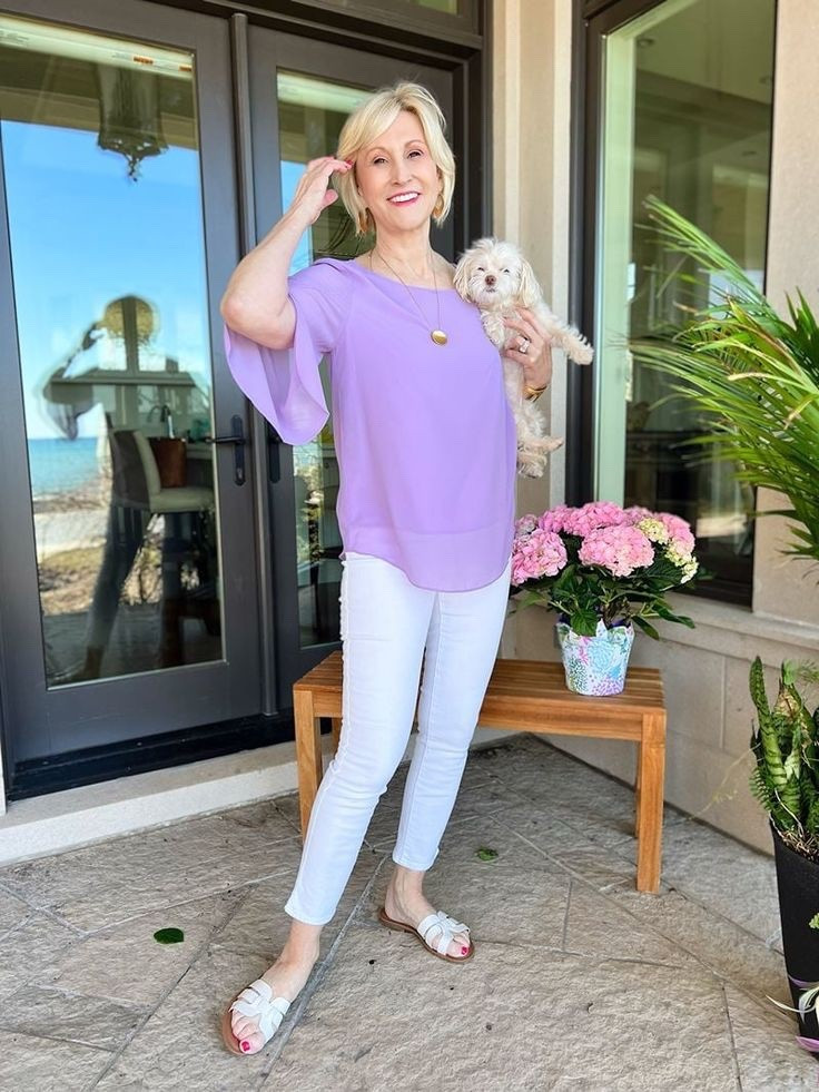 Easy. Breezy. Effortlessly polished ☀️🤍
A flowy tunic blouse, crisp white jeans, and comfy slides—the kind of outfit that feels as good as it looks. Perfect for summer days on the go, casual lunches, or simply showing up feeling put-together without trying too hard.


#Over50Style #EffortlessChic #TunicAndJeans #AgelessFashion #WhiteJeansSeason #LaidBackLuxury #EverydayStyle #CasualAndConfident #ChicAndTimeless

#LTKSeasonal #LTKOver40 #LTKStyleTip