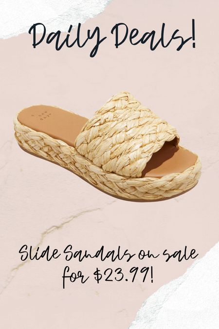 Raffia slide sandals, target sandals 

#LTKSaleAlert #LTKShoeCrush #LTKFindsUnder50