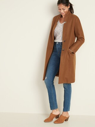 Oversized Soft-Brushed Coat for Women | Old Navy (US)