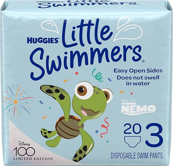 Swim Diapers Size 3 (16-26 lbs), Huggies Little Swimmers Disposable Swimming Diapers, 20 Ct | Amazon (US)