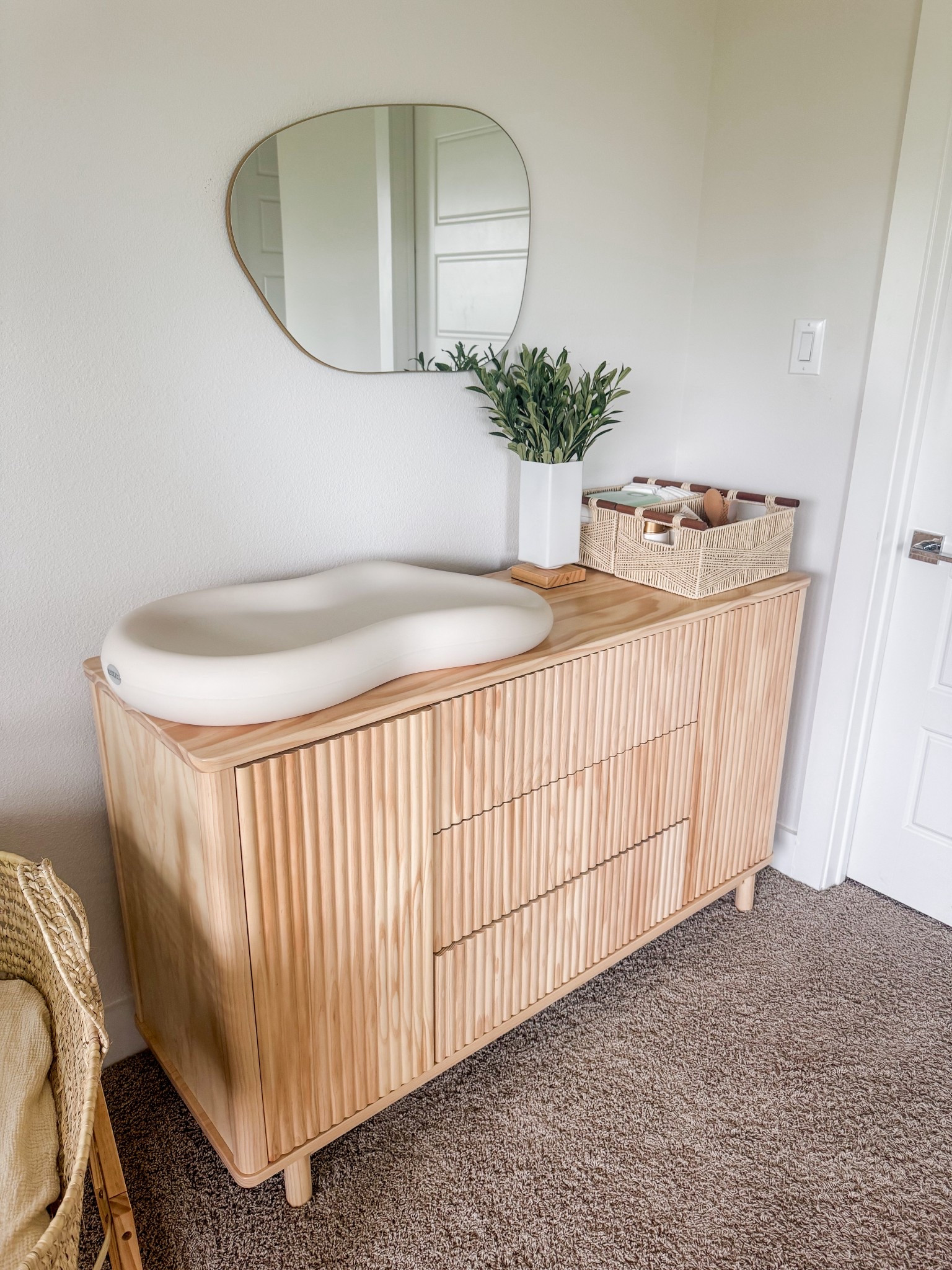 Neutral boho minimalist baby nursery 

#LTKFamily #LTKBaby