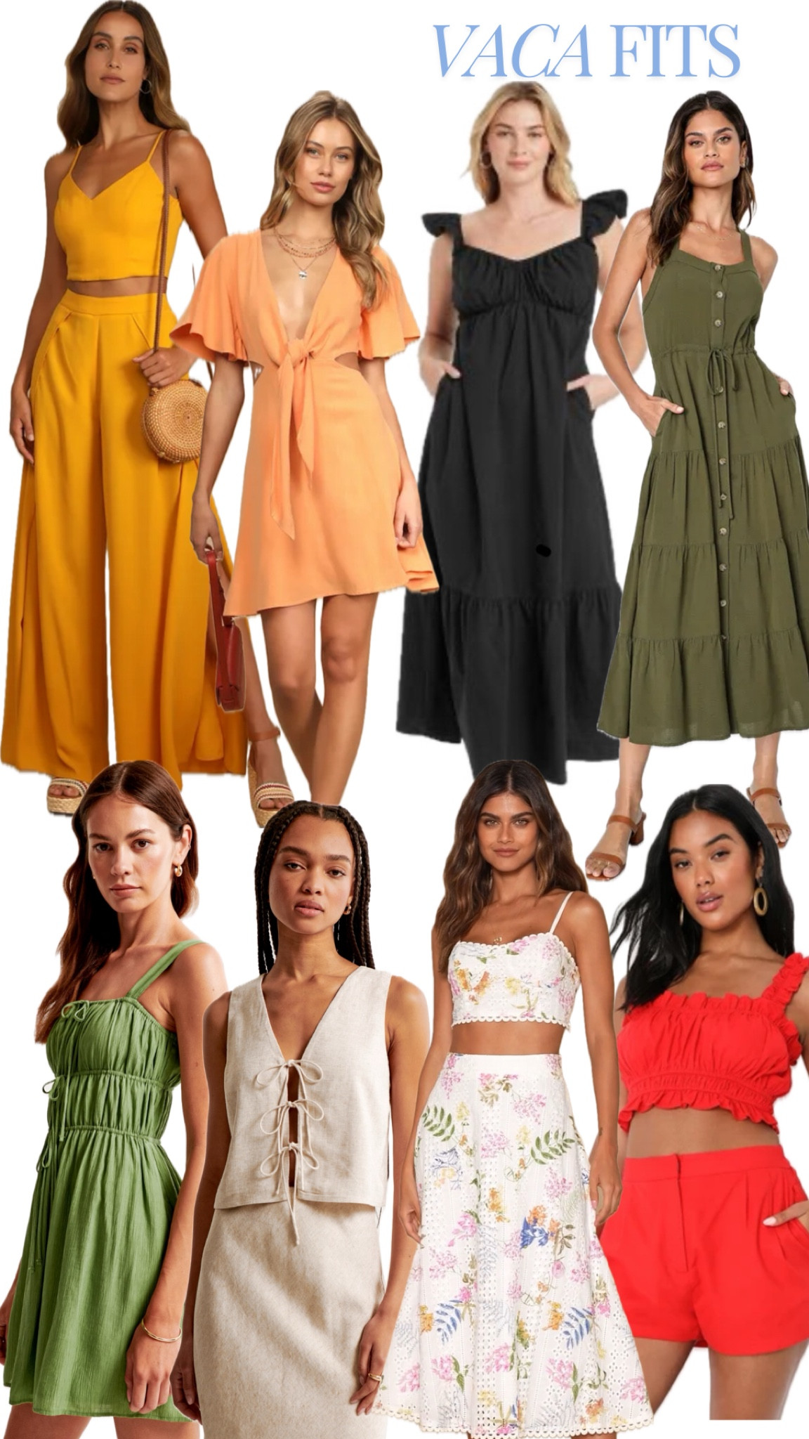 Summer vacation dresses and two piece sets! Perfect for your upcoming travels or staycation 💛

#LTKSeasonal #LTKFindsUnder100 #LTKTravel