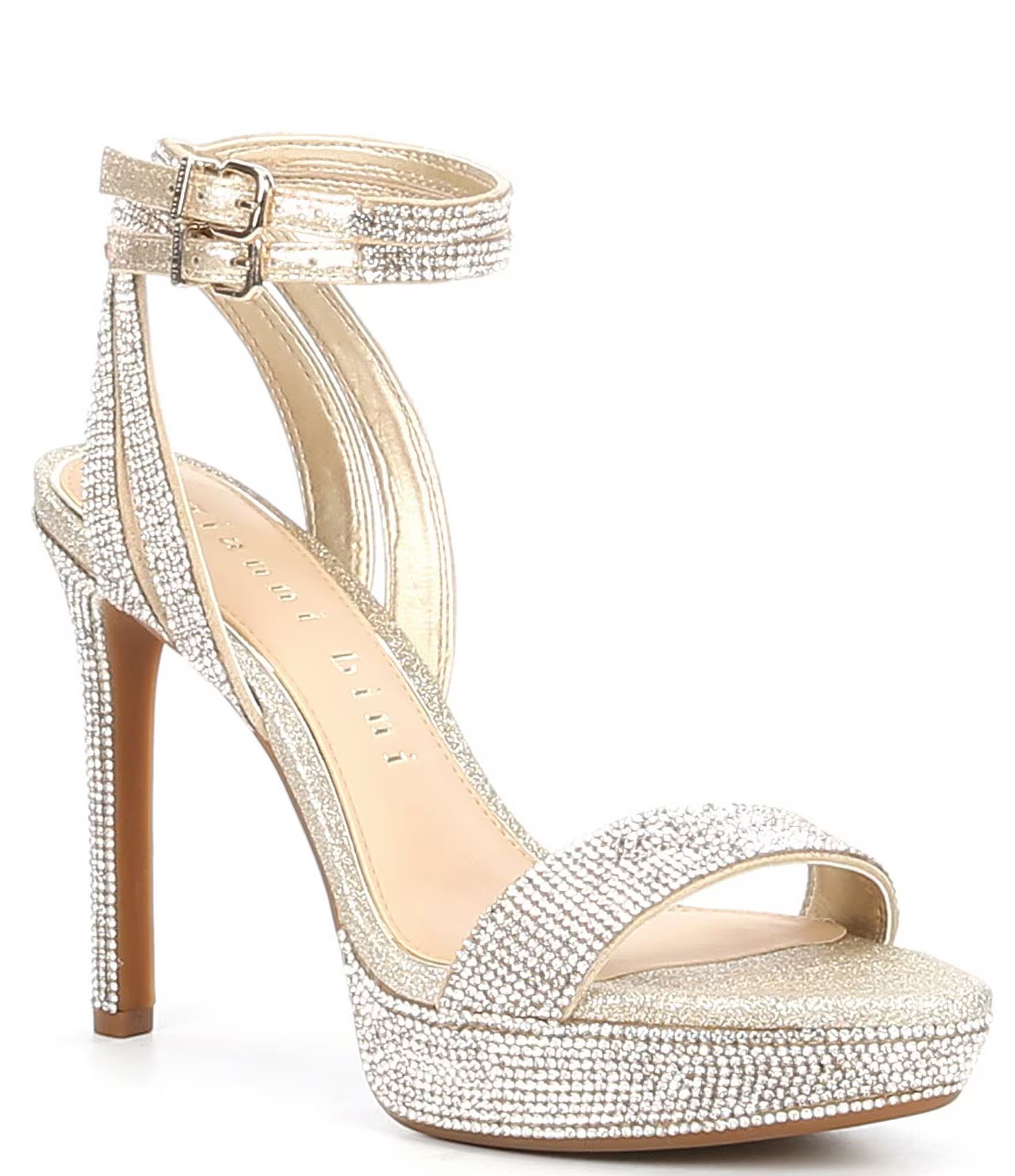 Zinnaa Jewel Embellished Glitter Platform Sandals | Dillards