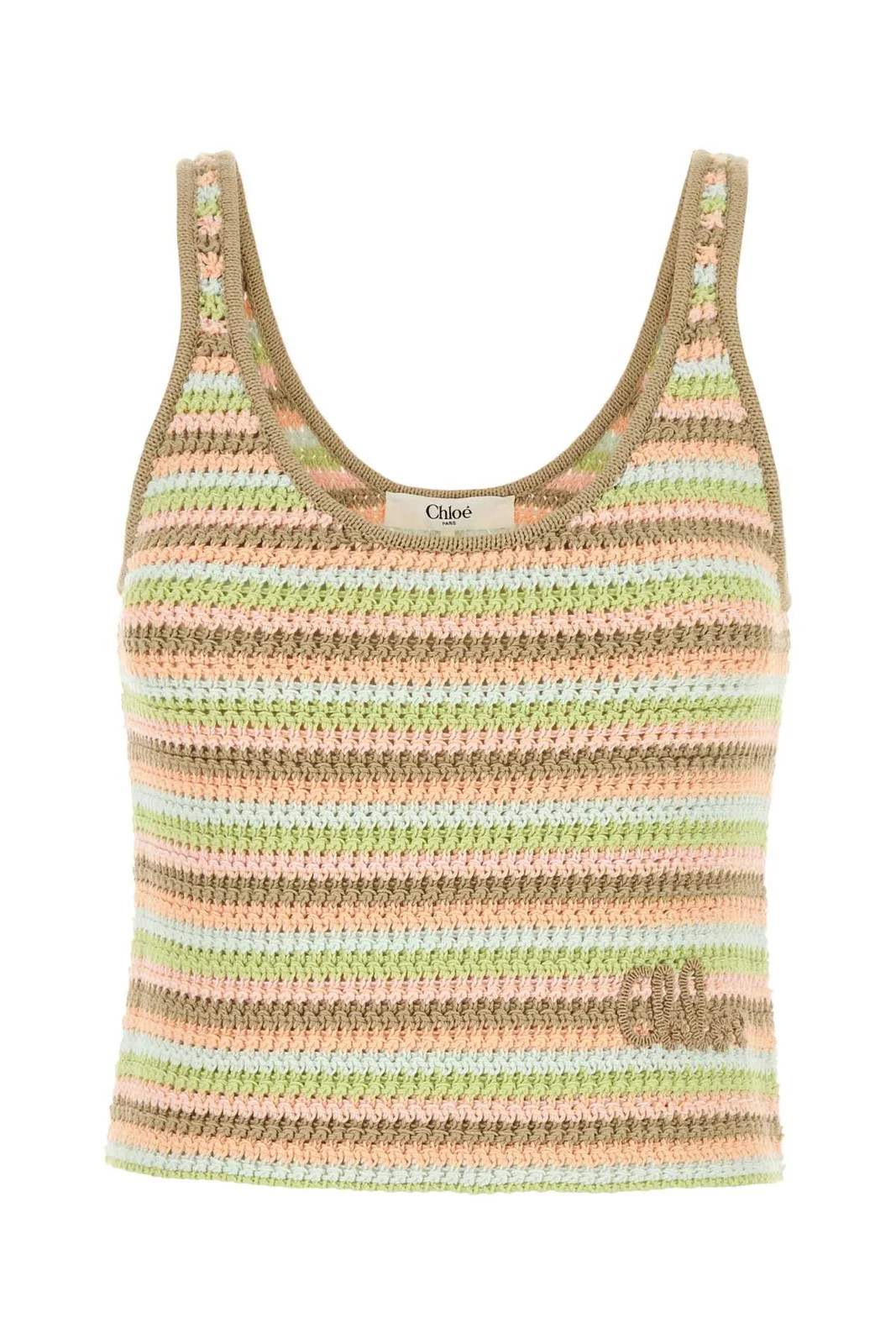 Chloé Crochet Knit Cropped Tank Top | Cettire Global