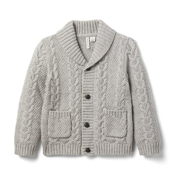 The Cable Knit Shawl Collar Cardigan | Janie and Jack