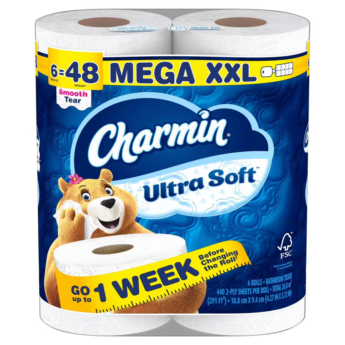 Charmin Ultra Soft Bath Septic-Safe Toilet Paper - 6 Mega XXL Rolls | Target