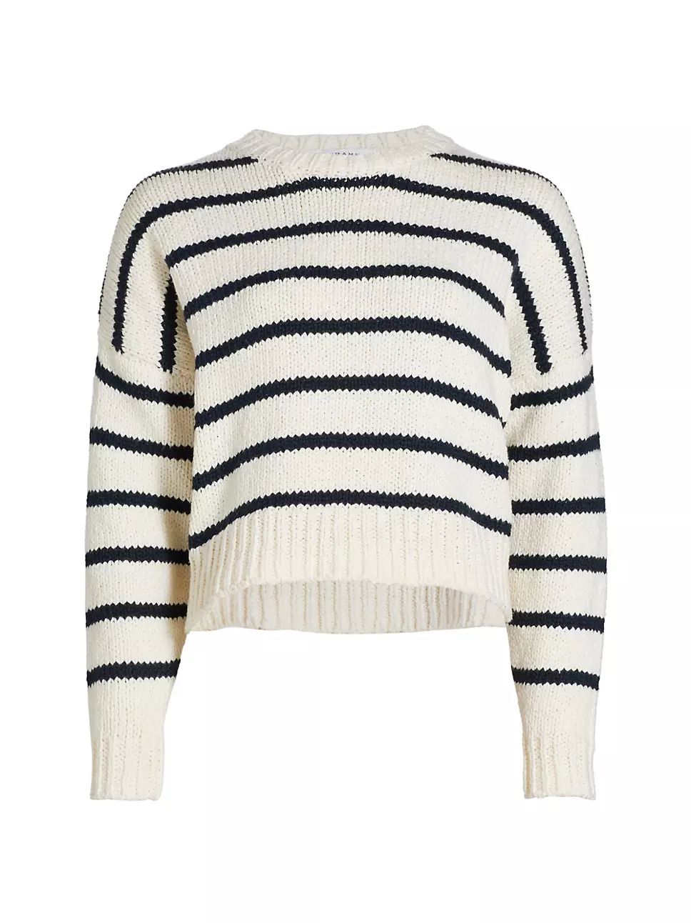 Striped Cotton Crewneck Sweater | Saks Fifth Avenue