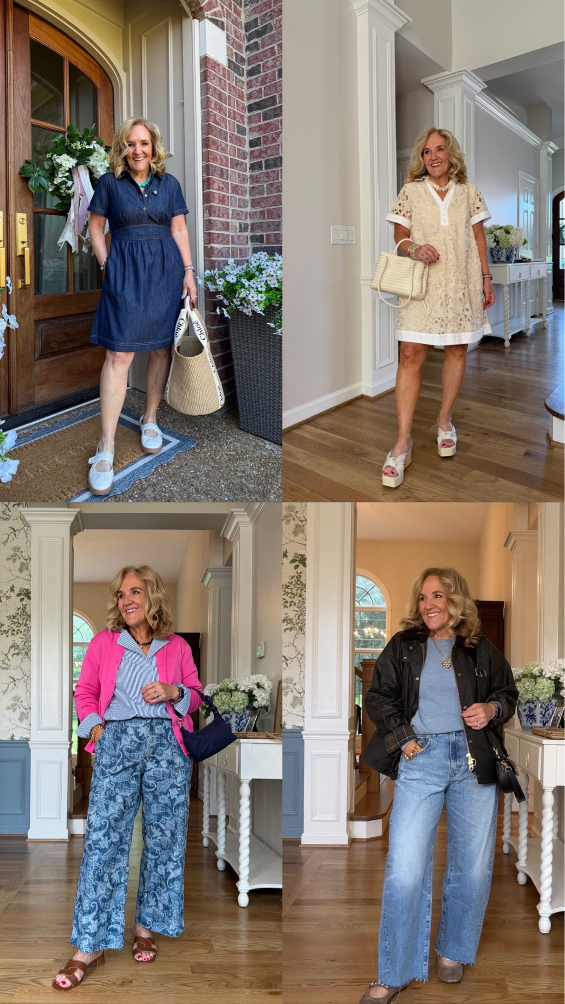 More details on some of July’s top sellers.

Denim dress wearing size 8 petite
Lace dress size medium
Walmart jeans, size medium, and I cut several inches off the bottom, pink sweater, medium, striped blouse, medium
Barbour jacket, size 8
Cashmere sweater medium
Hattie barrel leg jeans, 29 for a very loose fit

#LTKOver40 #LTKootd #LTKMidsize