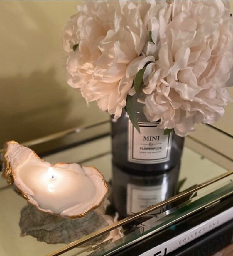 Oyster Shell Soy Candles, Beach Vibe Candle Home Decor, Coastal Home Accents, Beach Lover Gift Id... | Etsy (US)