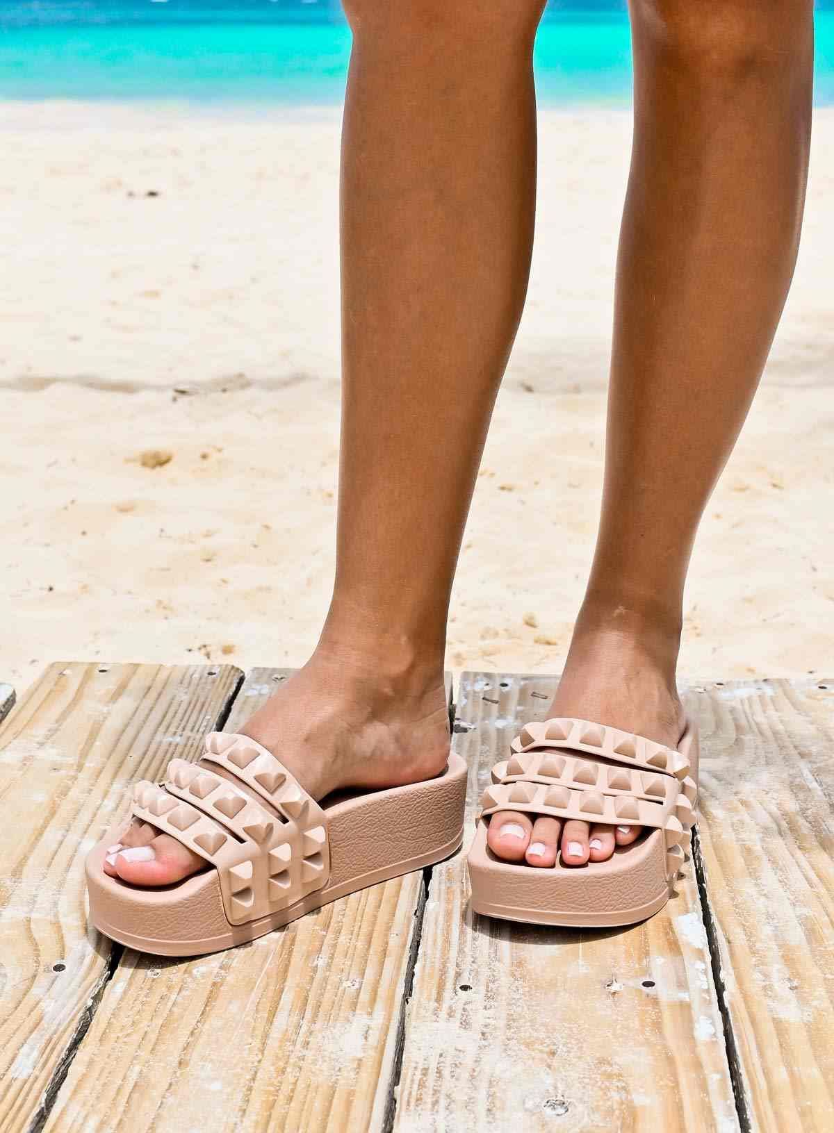 Carmen Platform Slides Sandals | Carmen Sol