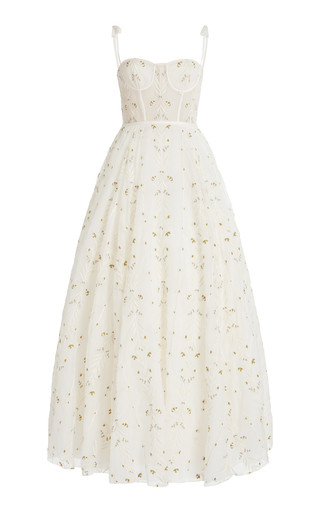 Embroidered Silk-Organza Maxi Dress | Moda Operandi (Global)