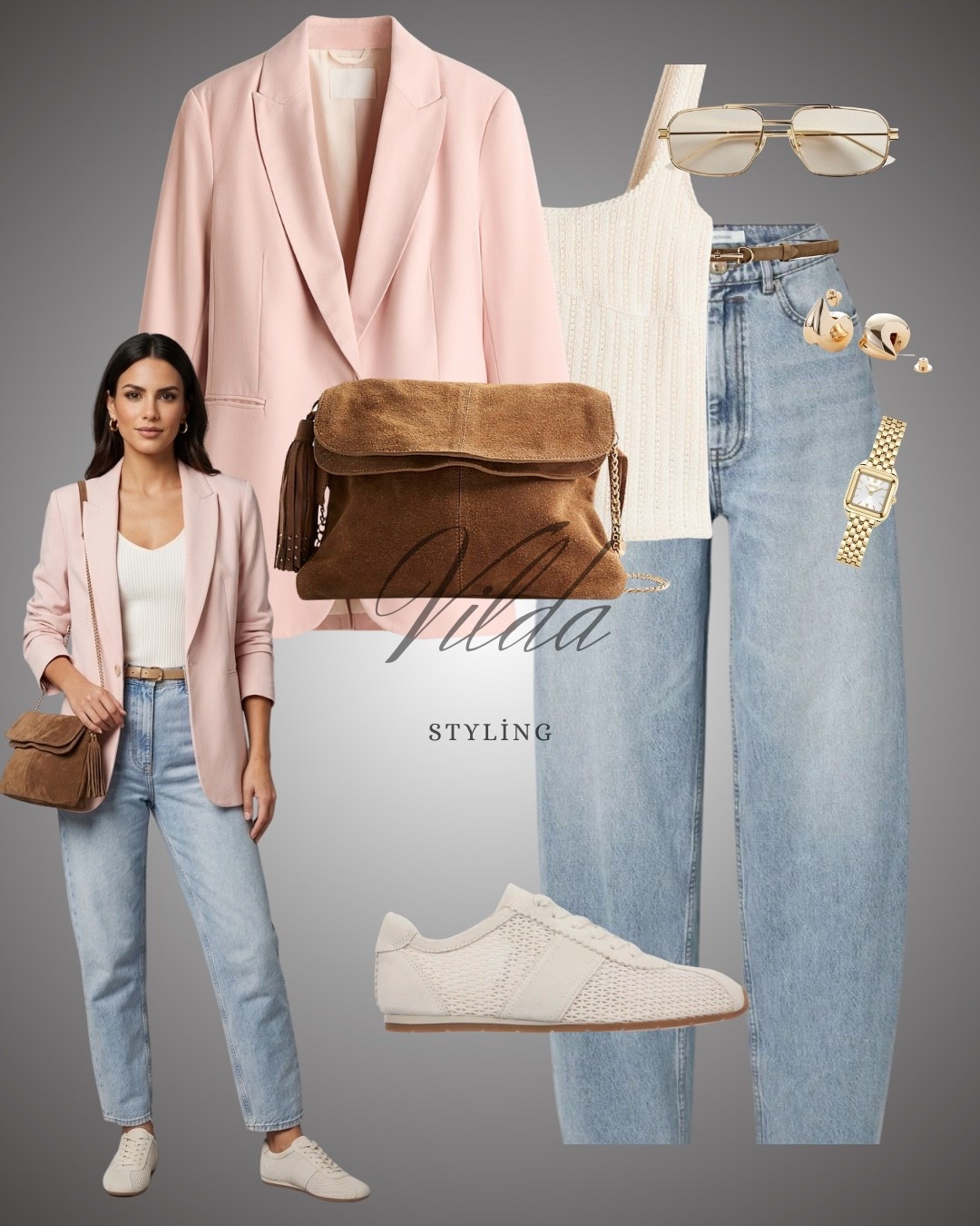 Blush & Denim Bliss ✨
This oversized pink blazer adds a soft, feminine touch to classic light-wash jeans and a simple ribbed tank. Swap the sneakers for heels to take this look from the office to dinner! 🥂
#ElevatedBasics #MinimalistStyle #BlazerStyle #CapsuleWardrobe #PastelAesthetic 

#LTKeurope #LTKdatenight #LTKspring