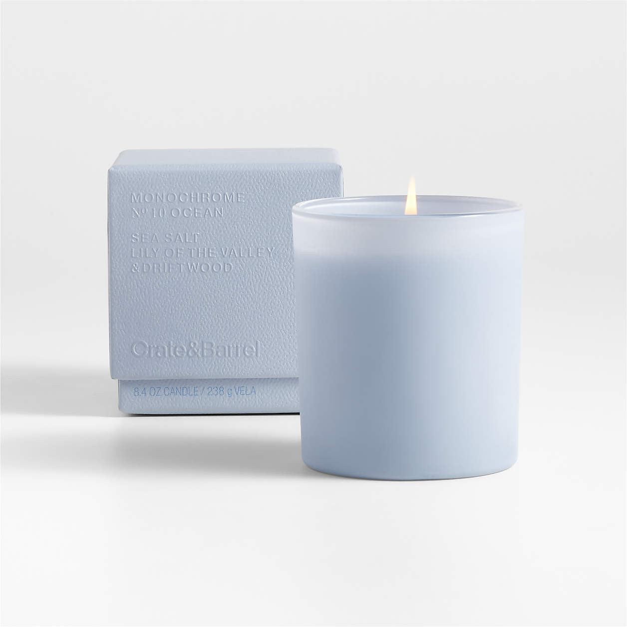 Monochrome No. 4 Suede 1-Wick Scented Candle - Cardamom, Amber and Oakmoss + Reviews | Crate & Ba... | Crate & Barrel
