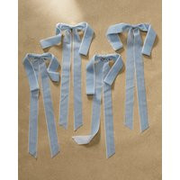 Draped Velvet Tree Bows (Set of 4) Blue | McGee & Co. (US)
